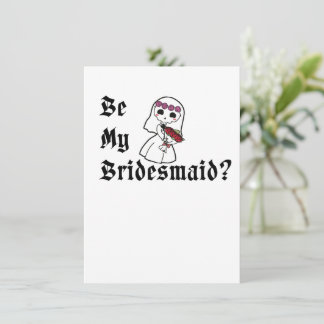 Be My Bridesmaid? Halloween Wedding Proposal Card