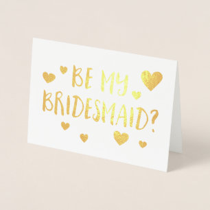 be my bridesmaid invitation bokeh hearts