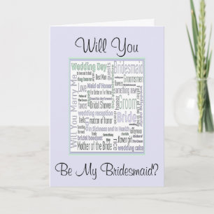 Be My Bridesmaid Invitation for Bridal Attendants