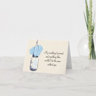 Be My Bridesmaid - Mason Jar Hydrangea Flowers Invitation