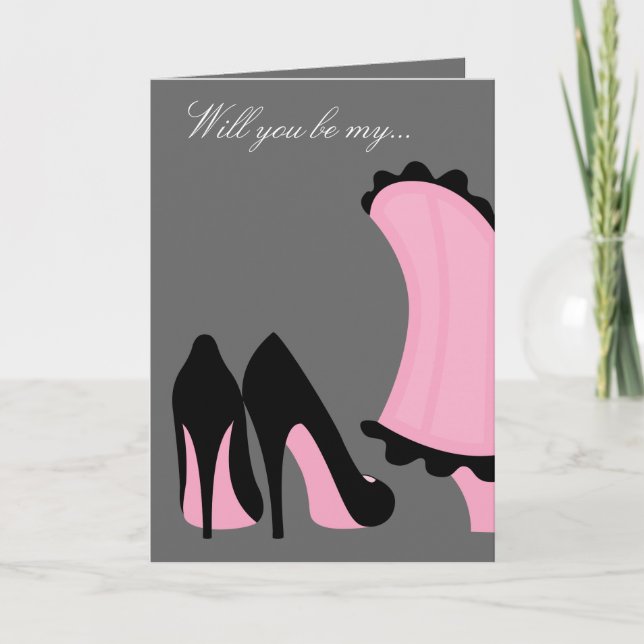 Be My Bridesmaid or Maid of Honour Card (Front)