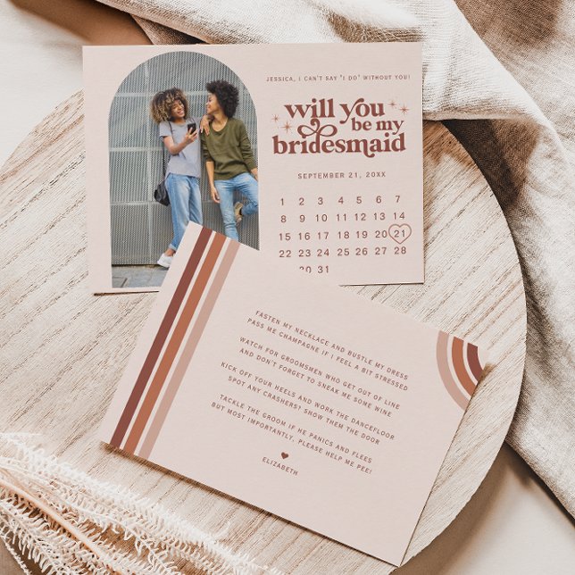 Be My Bridesmaid | Photo & Calendar Card (Creator Uploaded)