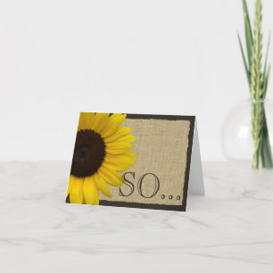 Be My Bridesmaid Rustic Sunflower Invitation