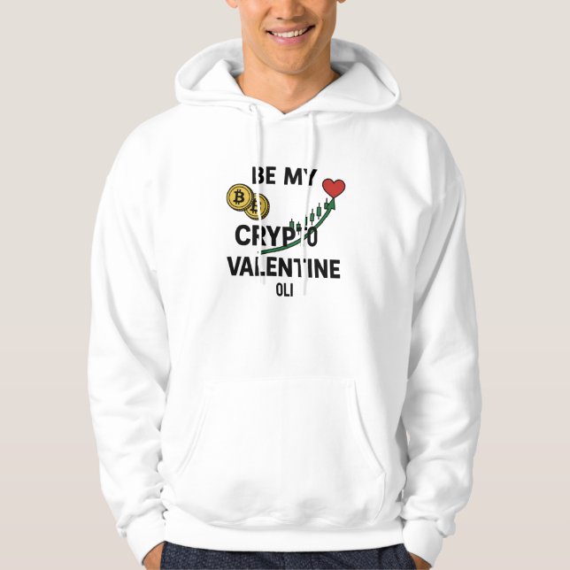 Be My Crypto Valentine Bitcoin Trader Hoodie (Front)