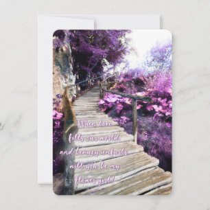 be my flower girl wooden path invite
