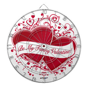Be My Funny Valentine! Red Hearts Dartboard