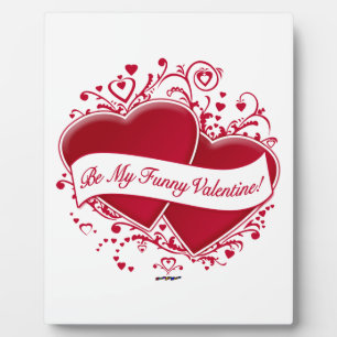 Be My Funny Valentine! Red Hearts Plaque