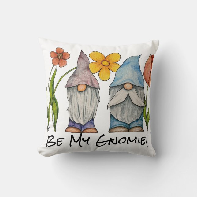 Be My Gnomie Cushion (Front)
