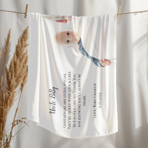 Be My Godfather Thank You Photo Fleece Blanket