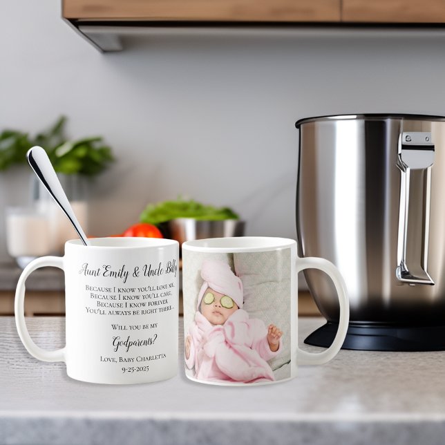 Be My Godparents Thank You Photo Coffee Mug (Creator Uploaded)