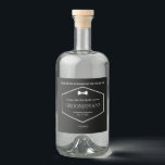 Be My Groomsman Proposal Black Modern Wedding Liquor Bottle Label<br><div class="desc">This unique personalised bow black and white liquor label is the best way to thank your Groomsman with a bottle of their favourite alcohol. Personalise this label by adding your own unique text if needed and changing the date and the name.</div>