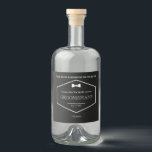 Be My Groomsman Proposal Black Modern Wedding Liquor Bottle Label<br><div class="desc">This unique personalised bow black and white liquor label is the best way to thank your Groomsman with a bottle of their favourite alcohol. Personalise this label by adding your own unique text if needed and changing the date and the name.</div>