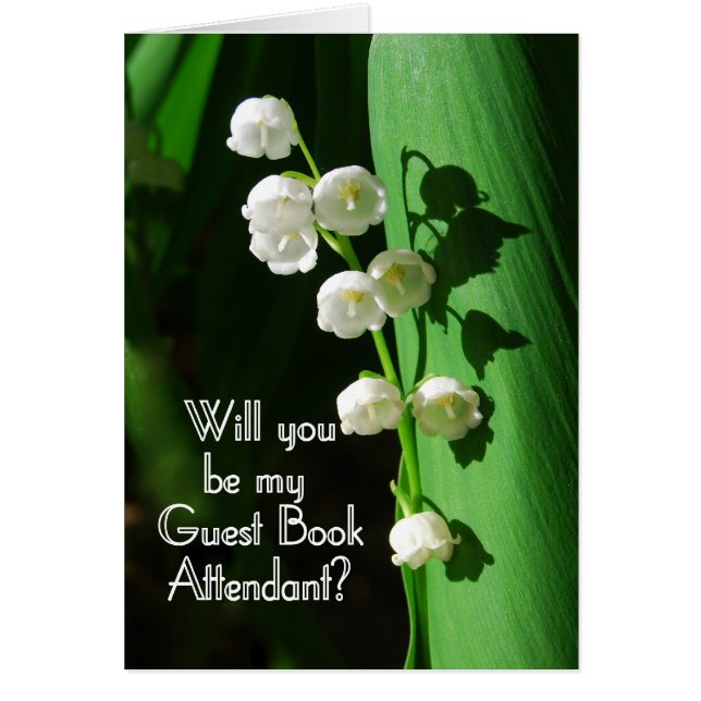 Be My Guest Book Attendant Lily of the Valley (Front)