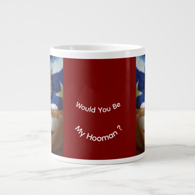 Be My Hooman Cat Photo Specialty Mug (Front)