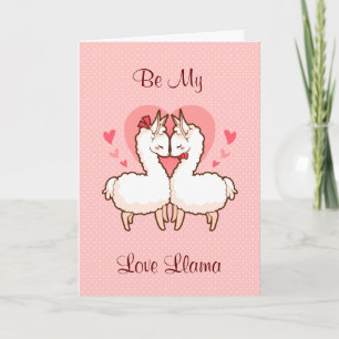 Be My Love Llama Card