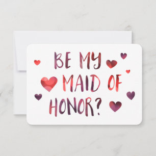 be my maid of honour bokeh invitation