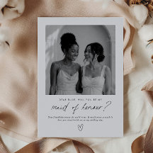 Be My Maid of Honour Handwritten Photo Proposal