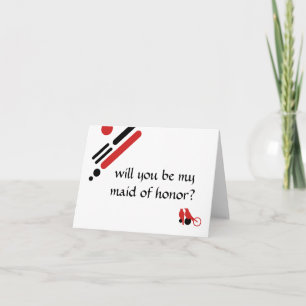be my maid of honour mod birds invitation