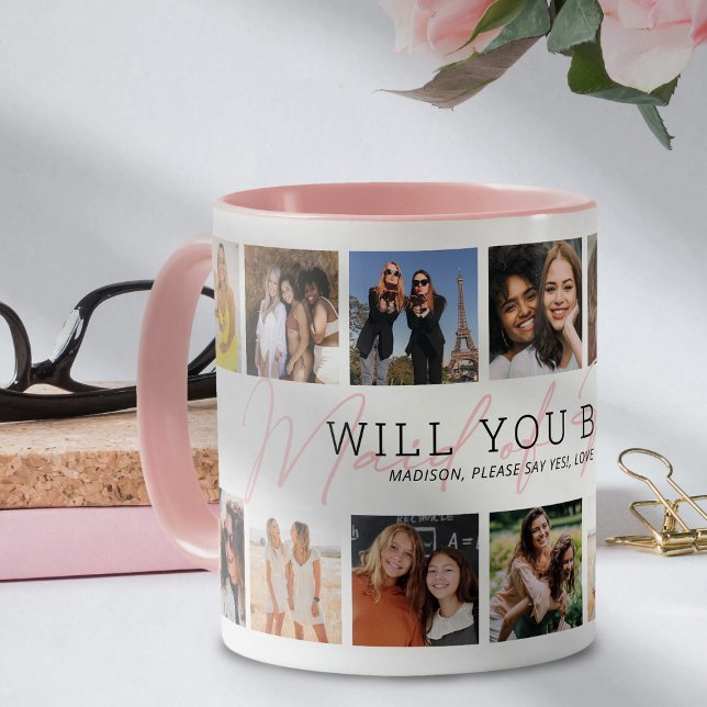 Be My Maid of Honour Photo Collage Mug (Creator Uploaded)