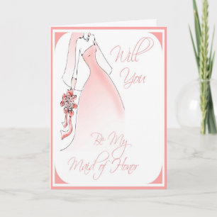 Be My Maid of Honour Wedding Invitation