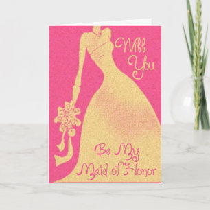 Be My Maid of Honour Wedding Invitation