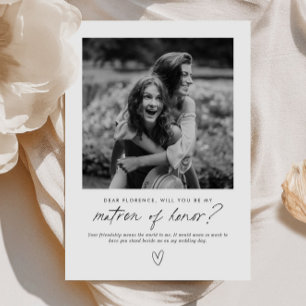 Be My Matron of Honour Handwritten Proposal Invitation