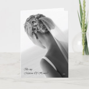 Be my Matron of Honour? wedding invitation card