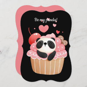 Be my panda valentine invitation