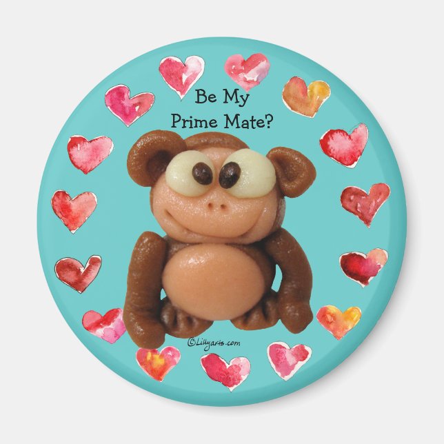 Be My Prime Mate Monkey Personalised Magnet (Front)