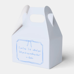 Be my something blue? Bow Bridesmaid Proposal  Favour Box