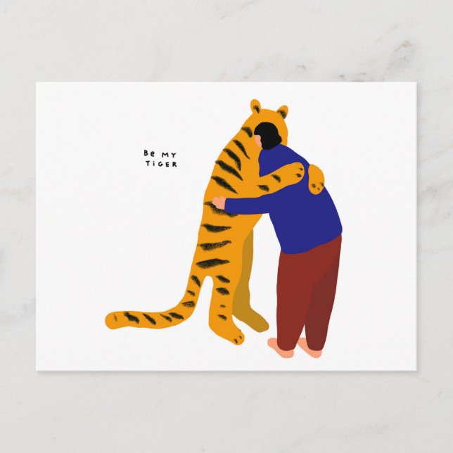 Be my tiger postcard (Front)