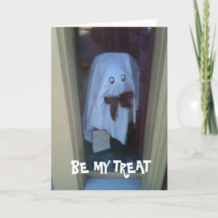 "BE MY TREAT PLEASE" HALLOWEEN LOVE CARD