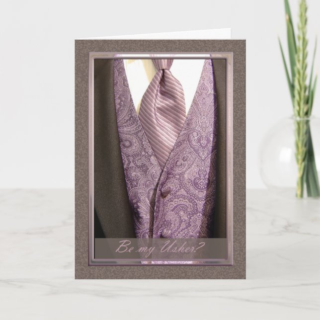 Be my Usher? Wedding Usher Invitation (Front)