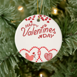 Be My Valentine: A Day of Love and Romance Ceramic Tree Decoration