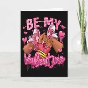 Be My Valentine Afro Girl Sneakers Valentines Wome Card