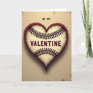 Be My Valentine Baseball Card