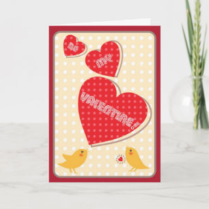 Be My Valentine Bird Greeting Card