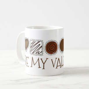 Be My Valentine Box of Chocolates Candy Bonbons Coffee Mug