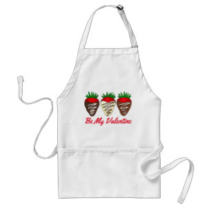 Be My Valentine Chocolate Covered Strawberry Fruit Standard Apron