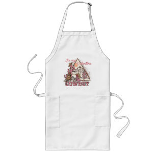 Be My Valentine Cowboy Long Apron