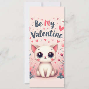 Be My Valentine Cute Cat Illustration