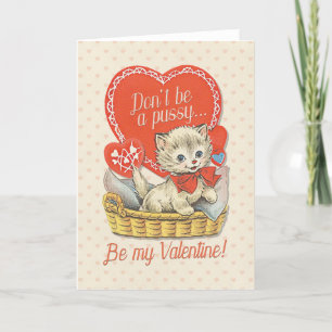 BE MY VALENTINE - cute funny Valentines card