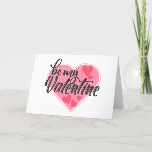 Be My Valentine Cute Love Valentines Day Holiday Card