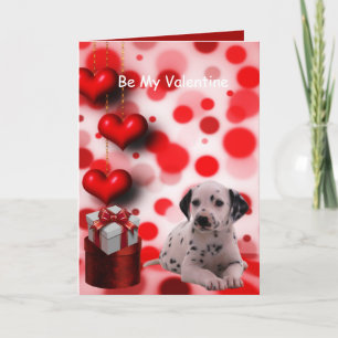 Be My Valentine Dalmation Puppy Dog Holiday Card