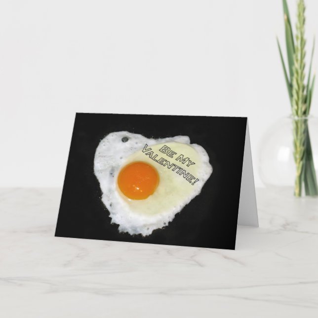 Be My Valentine. Egg and Pepper Holiday Card (Front)