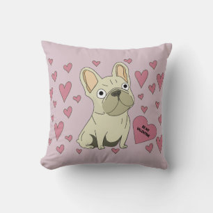 Be my Valentine, French Bulldog Cushion