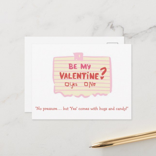 Be My Valentine Funny Card for Couples (Front/Back In Situ)