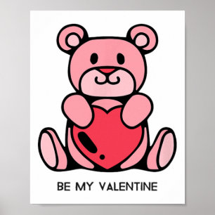 Be My Valentine - Funny Valentine's Gift Faildroid Poster