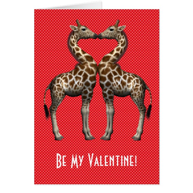 Be My Valentine Giraffes (Front)