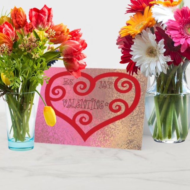 Be My Valentine Heart Holiday Card (Creator Uploaded)